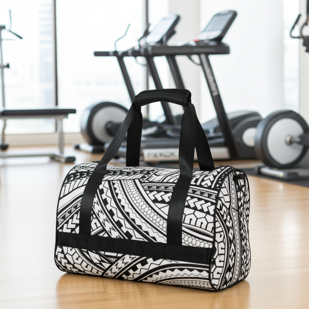 Femme Collection: Fetu Gym Bag - Black/White