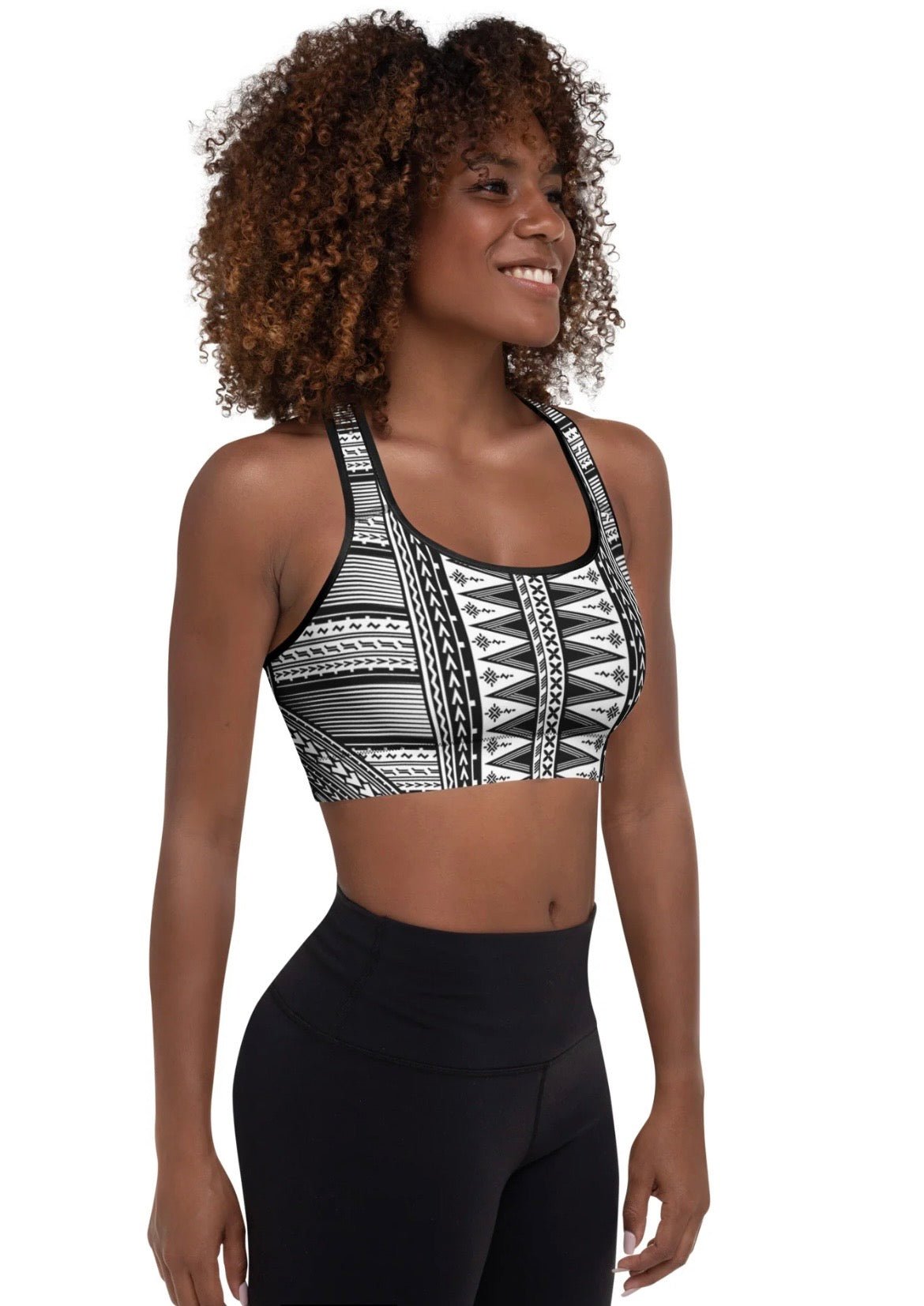Femme Collection: Fetu Bra - Black/White - Tatau Fit