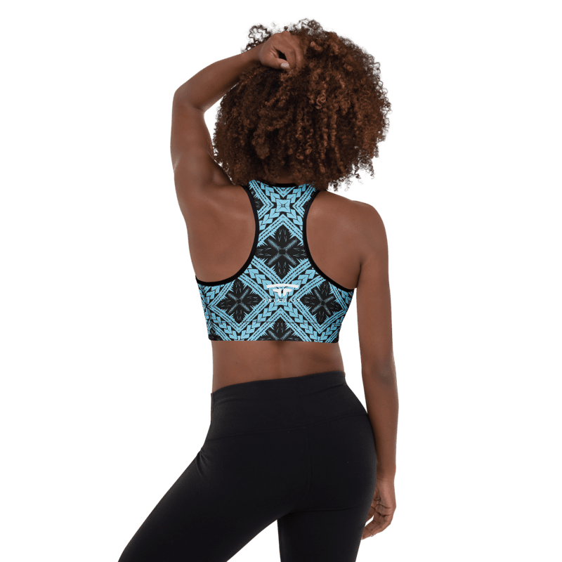 Manusina Collection: Mana Padded Sports Bra - Pale Blue - Tatau Fit