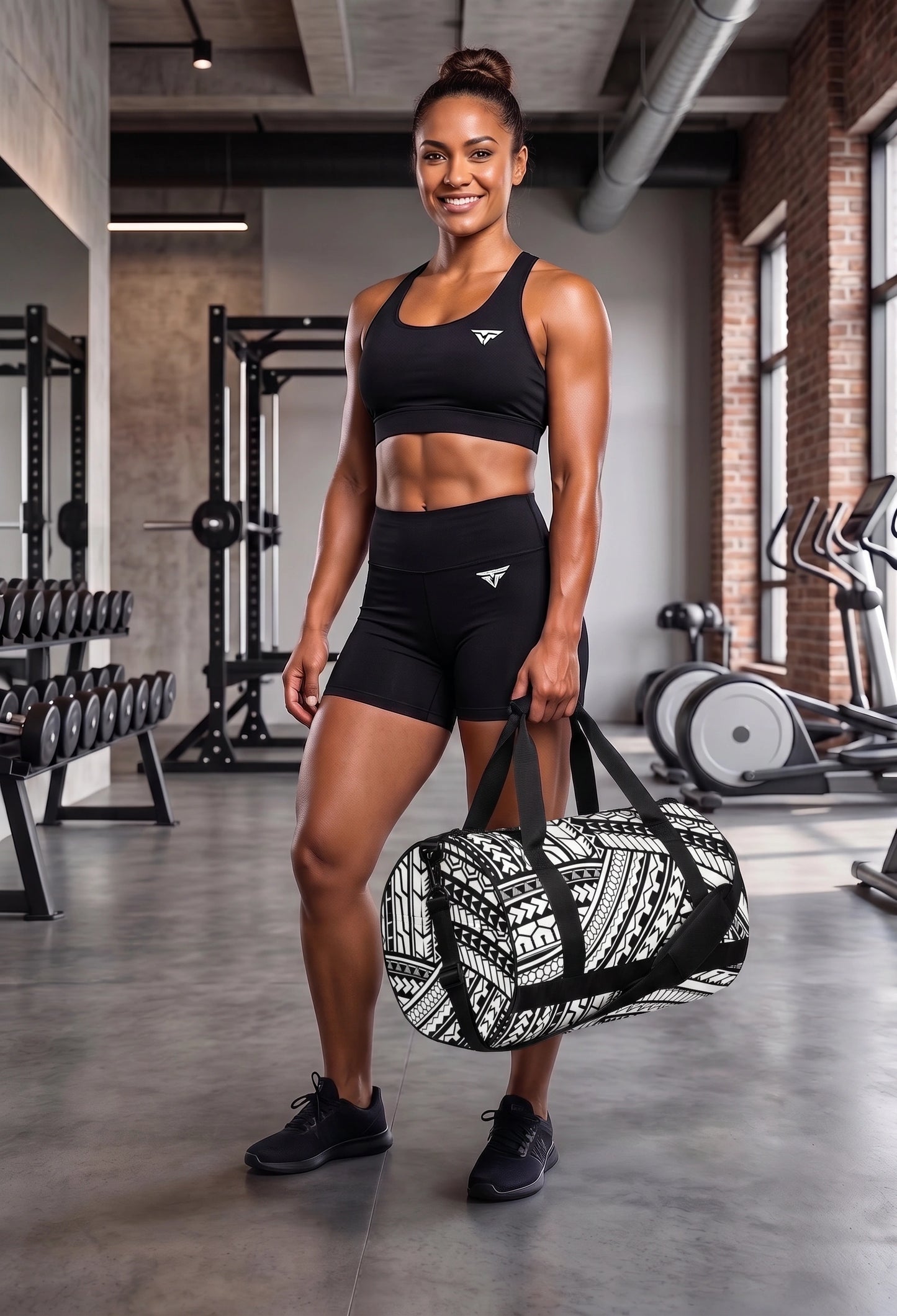 Femme Collection: Fetu Gym Bag - Black/White