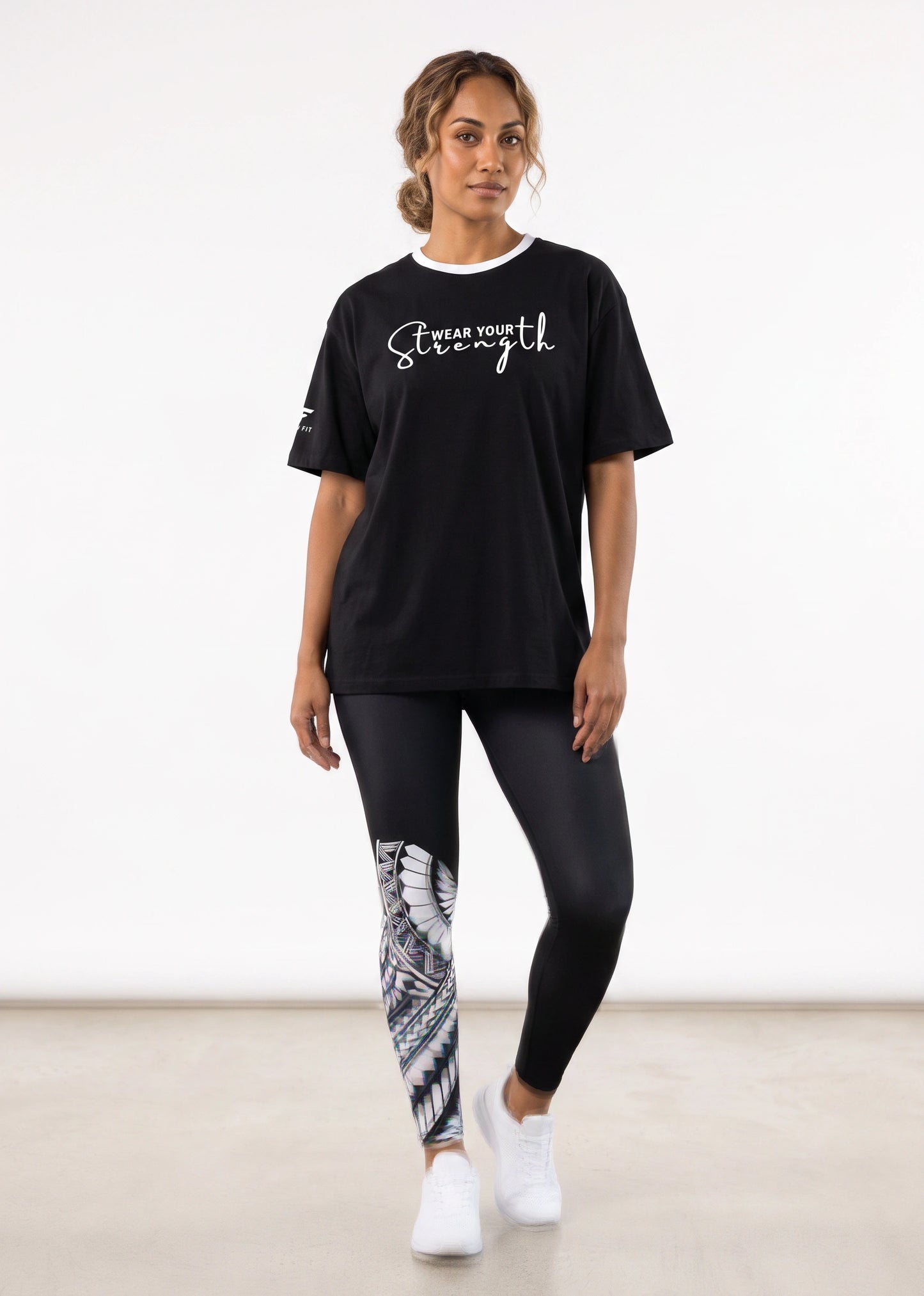 Manusina Collection: Mana Oversized Tee - Black