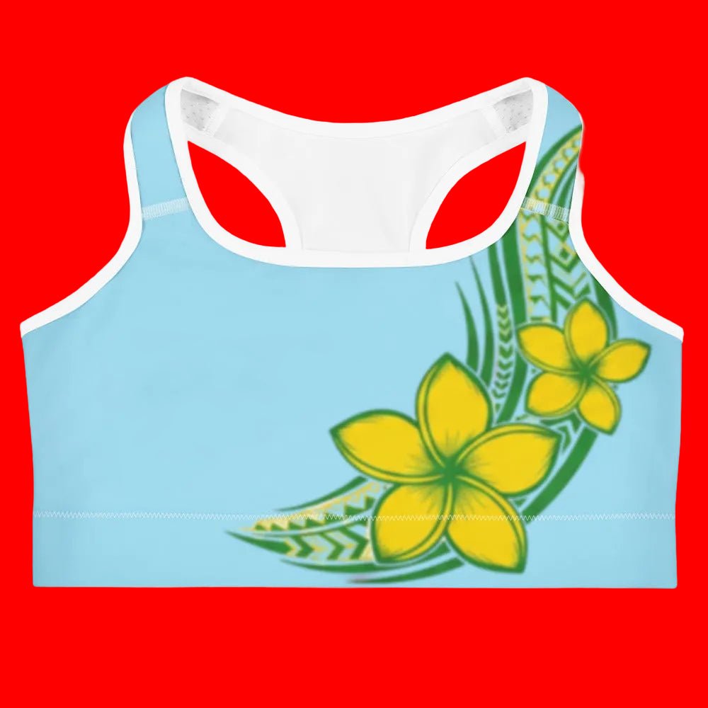 Femme Collection: Alofa Sports Bra - Pale Blue - Tatau Fit
