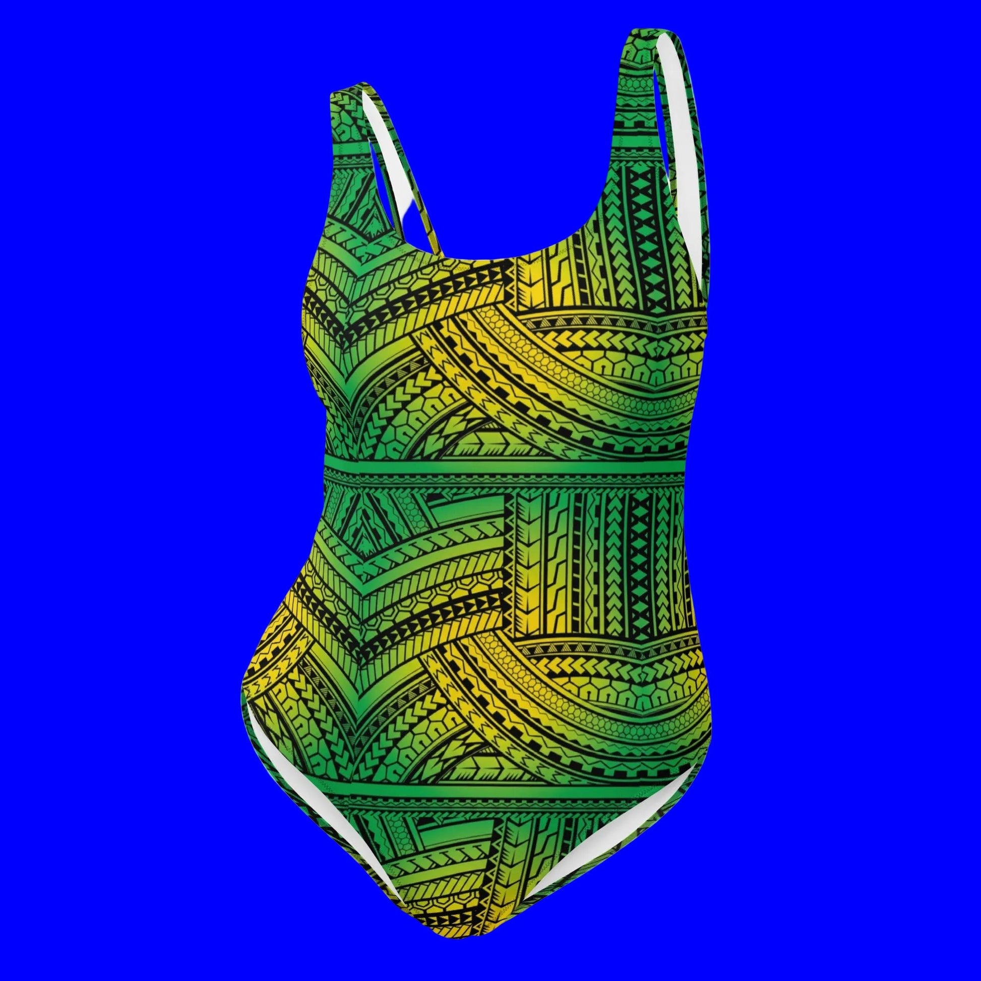 Femme Collection: Malu One Piece Swimsuit - Green/Yellow - Tatau Fit