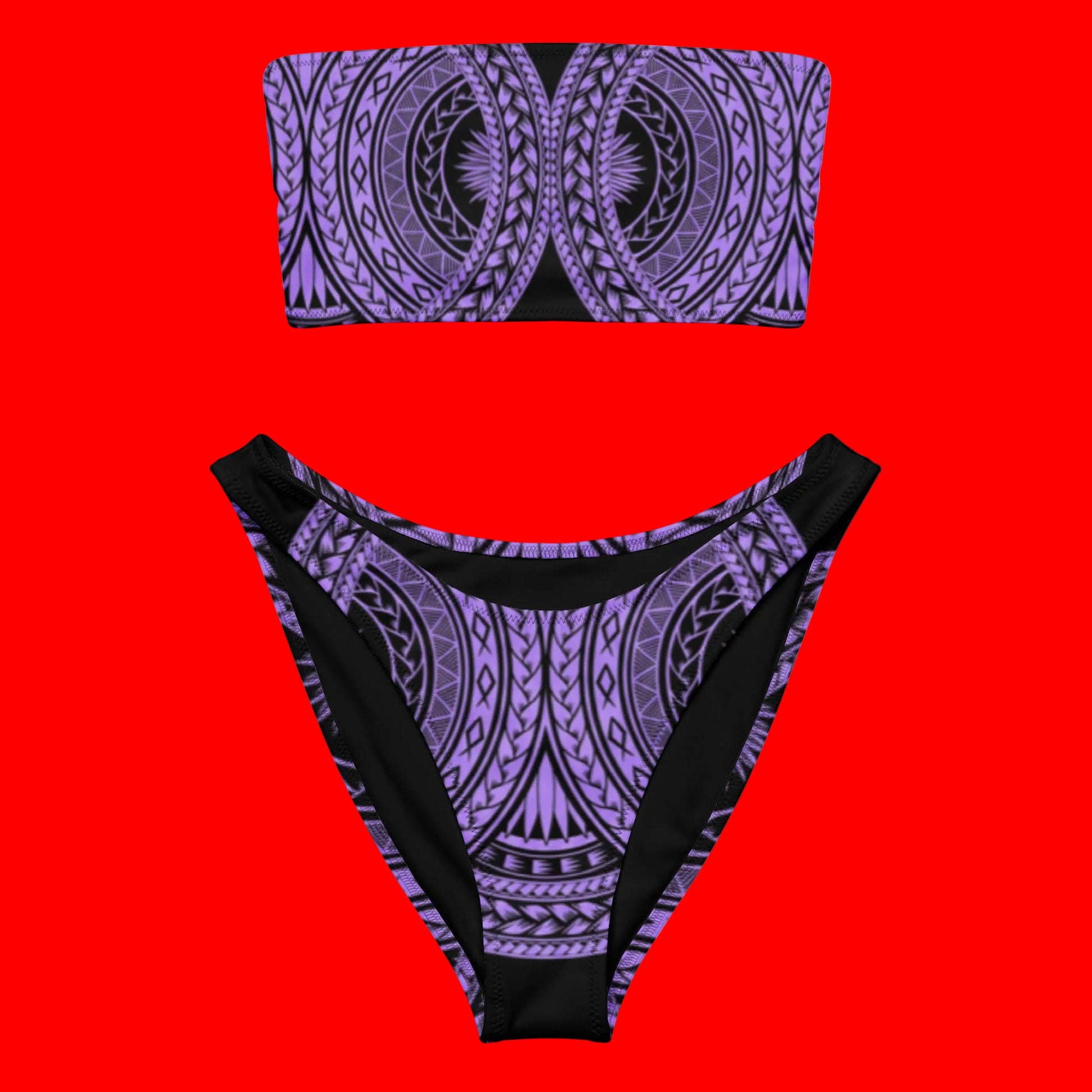 Manusina Collection: Mana Bandeau Bikini - Purple - Tatau Fit