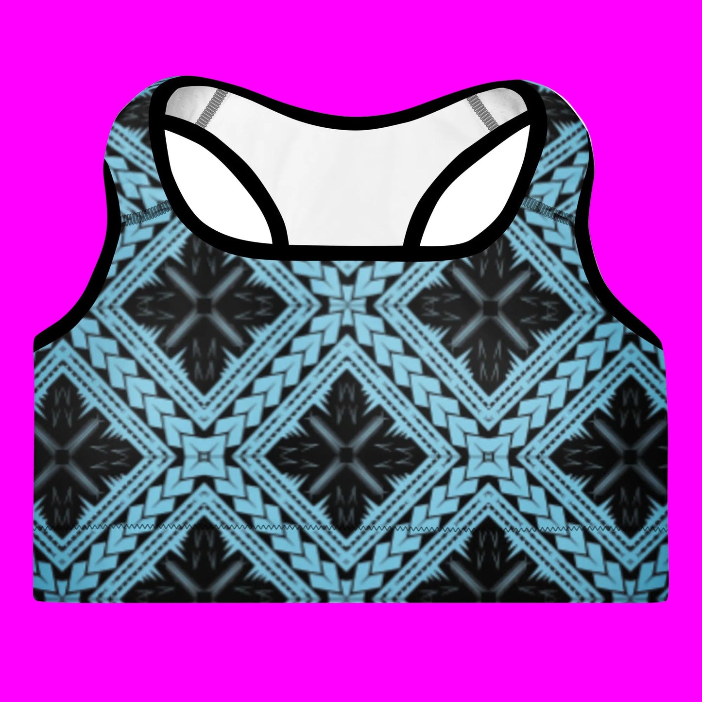 Manusina Collection: Mana Padded Sports Bra - Pale Blue - Tatau Fit