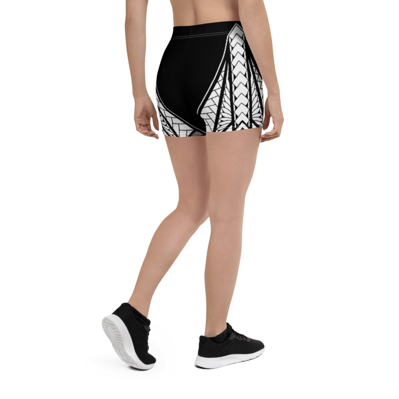 Manusina Collection: Fetu Gym Shorts - Black/White